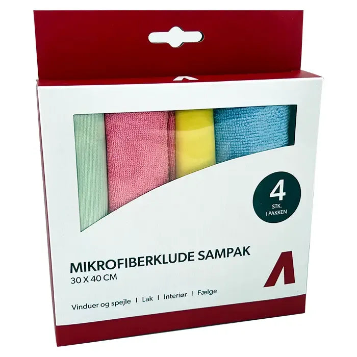 Mikrofiberklude pakke 4stk